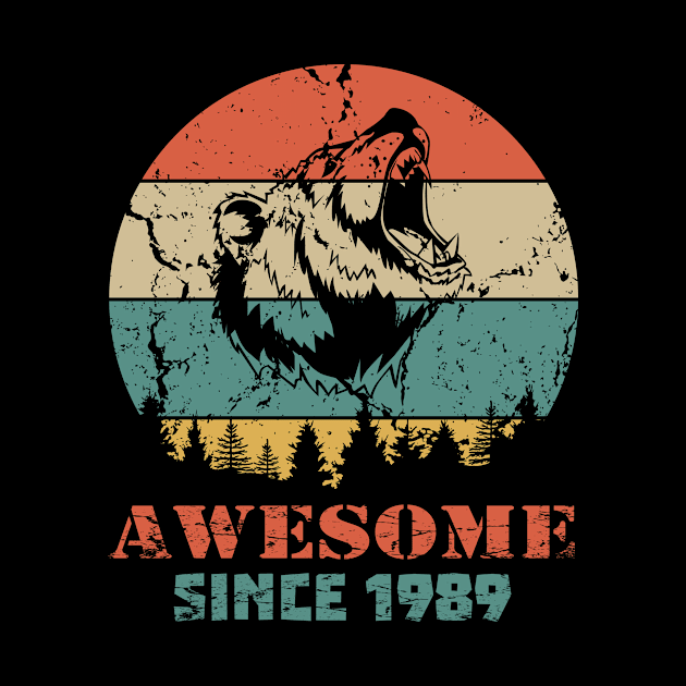 Awesome Since 1989 Year Old School Style Gift Women Men Kid by SmileSmith