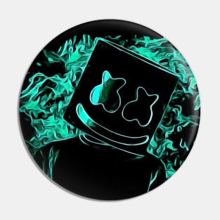 Marshmello in The Green Flames Pin