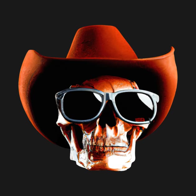 Retro Cowboy Skull Halloween Retro Colorful by BetterManufaktur