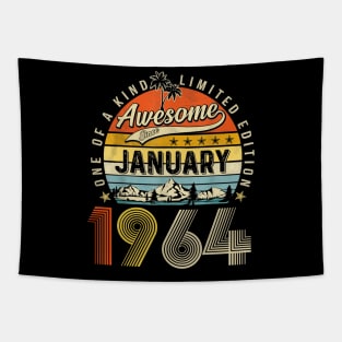 Awesome Since January 1964 Vintage 59th Birthday Tapestry