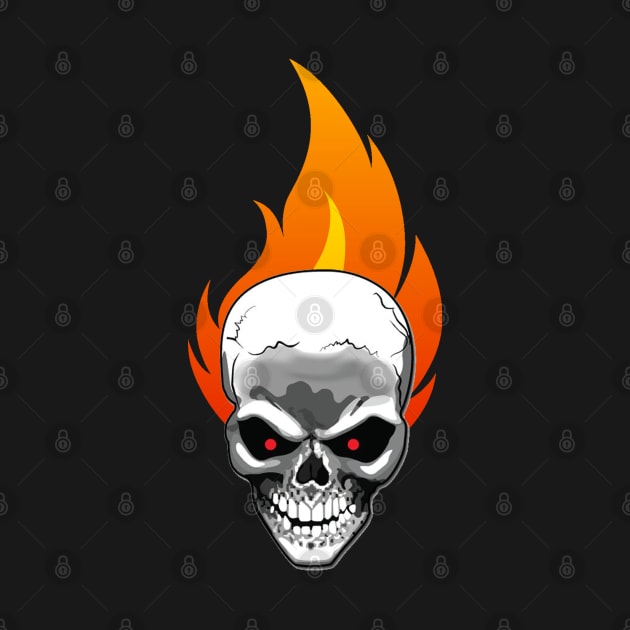 Burning Skull - Burning Man by tatzkirosales-shirt-store