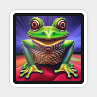 Frogger Spirit Animal (6) - Trippy Psychedelic Frog Magnet