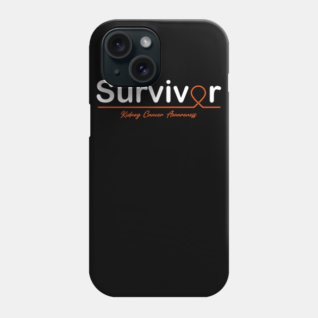 Kidney Cancer Awareness Survivor Heartbeat Phone Case by KHANH HUYEN