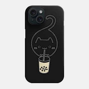 Cat Jumping Drinking Boba Milk Ea Phone Case