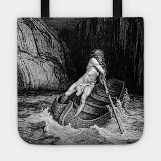 High Res Gustave Doré Illustration Charon the Ferryman of the Dead Tote