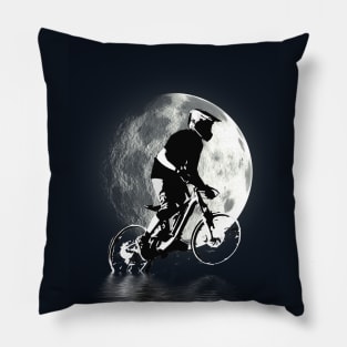 Chasing the Moon - Mountain Bike Rider Pillow