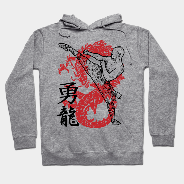 Chinese dragon kids hoodie martial arts Taekwondo karate Shoalin hooded sweat