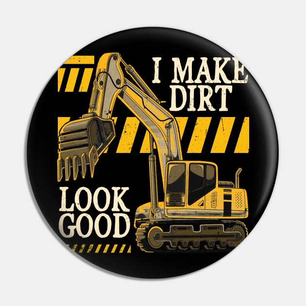Dirt Diggers Unique Tee Celebrating the Art of Excavation Work Pin by Northground