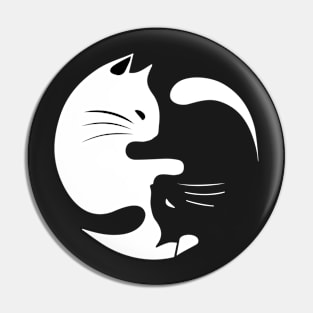 Cat Yin and Yang Pin