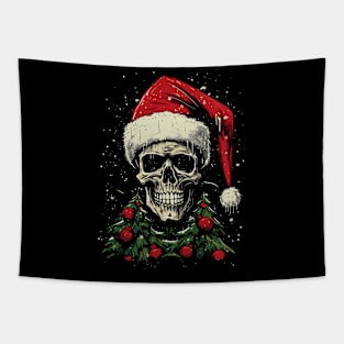 christmas santa skull design Tapestry