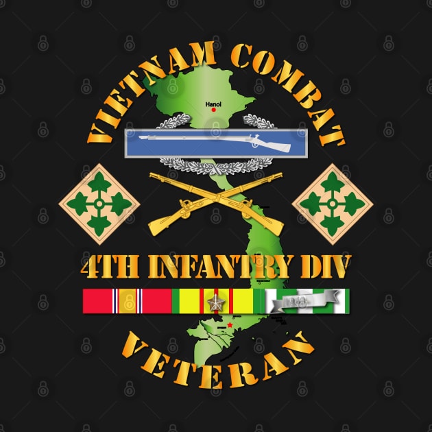 Vietnam Combat Infantry Veteran w 4th Inf Div SSI V1 by twix123844