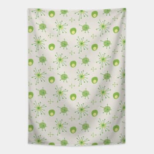 Atomic MCM Starburst Pattern Lime Tapestry