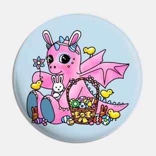 Pink Easter Dragon Pin