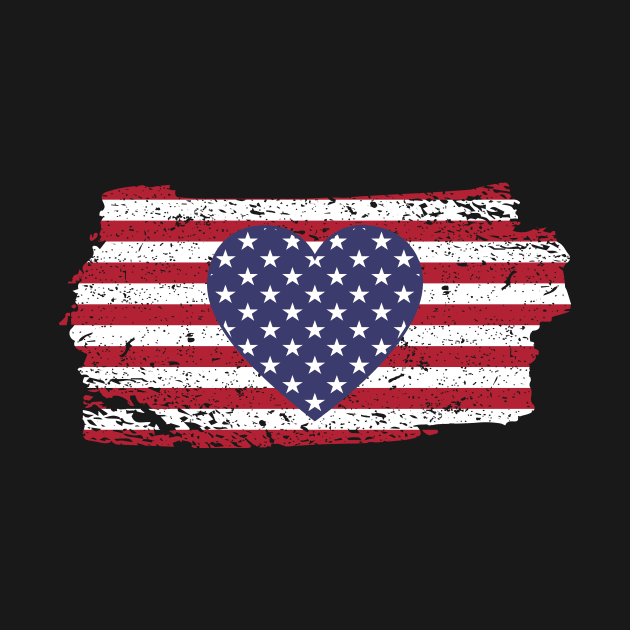 USA flag in star design for 4th July by sweetczak