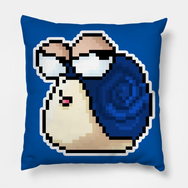 Pixel Snail Pillow by nochi