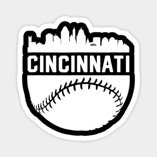 Downtown Cincinnati Ohio Skyline Baseball Magnet