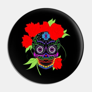 floral catrina dancing with dark and death Pin