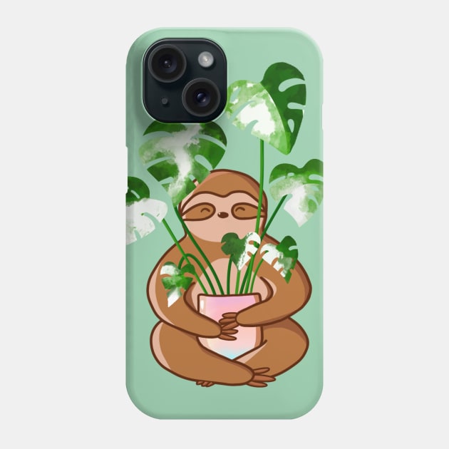 Sloth Plant Therapy Phone Case by Jyuly