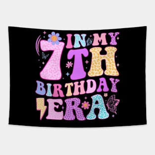 In My 7Th Birthday Era Seven Bday 7 Year Old Birthday Girl Tapestry