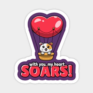 With You, My Heart Soars! Magnet