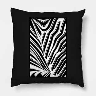 Black and White Abstract Design Pillow