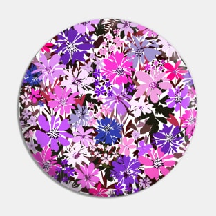 Purple Flowers Pin