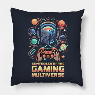 Controller of the GAMING multiverse futuristic space themed gaming #3 Pillow
