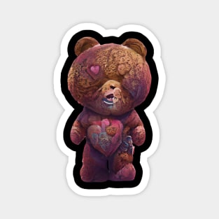 Creepy Teddy Bear Magnet