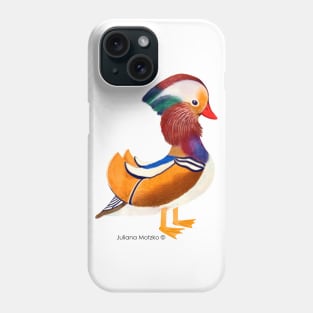 Mandarin Duck realistic illustration Phone Case