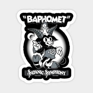 Baphomet - Vintage Cartoon Rubber Hose Devil - Satanic Symphony Magnet