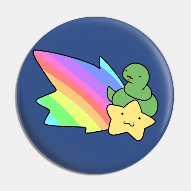 Rainbow Shooting Star Snake Pin by saradaboru