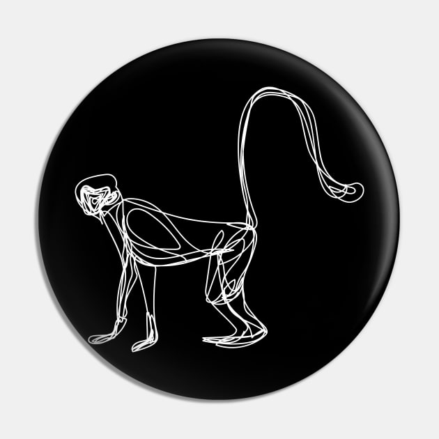 White langur monkey continuous line Pin by Rohan Dahotre