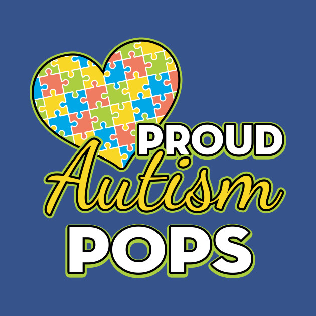 Discover Mens Proud Autism Dad Tshirt Autism Awareness T-Shirt POPS - Mens Proud Autism Dad - T-Shirt