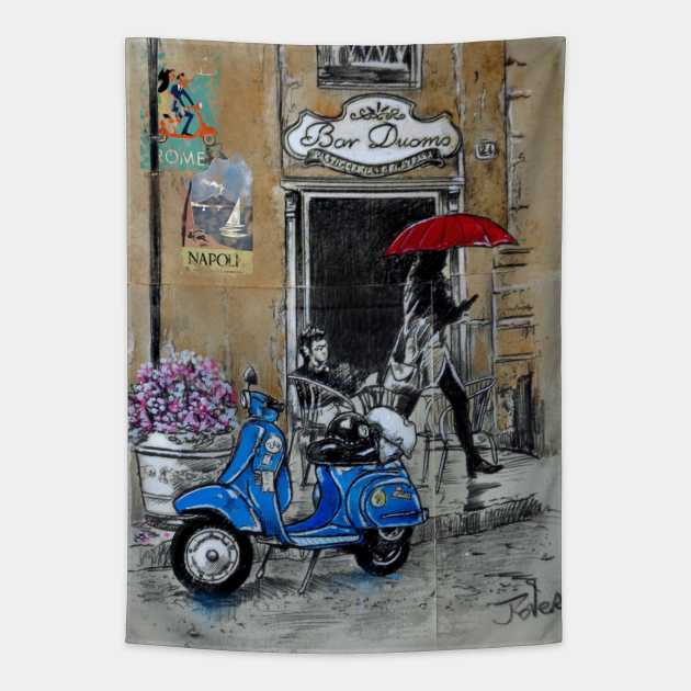 Napoli Bar Tapestry by Loui Jover 