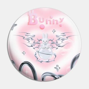Cybercore Y2k Cute Pink Bunny Pin