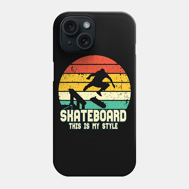 Skateboard Is My Life Vintage Phone Case by Mako Design 