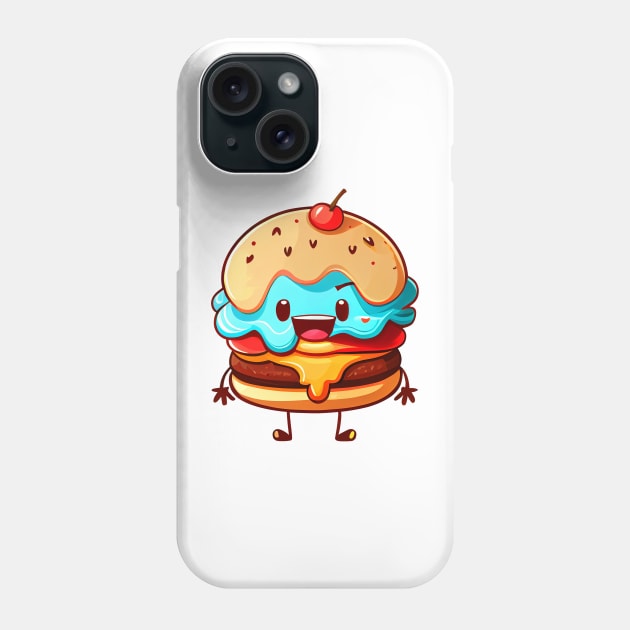 Cute burger character Phone Case by ramith-concept