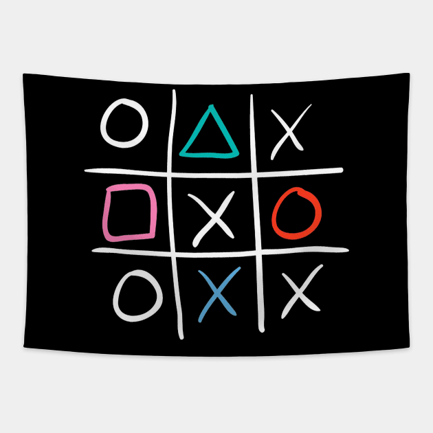 Tic Tac Toe Tapestry by Frenky