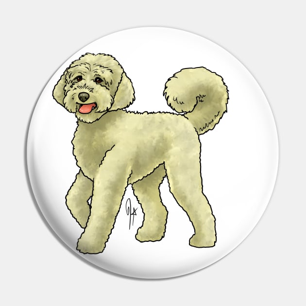 Dog - Labradoodle - Yellow Pin by Jen's Dogs Custom Gifts and Designs