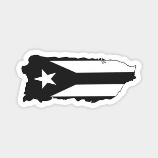 Puerto Rico Black Flag Magnet