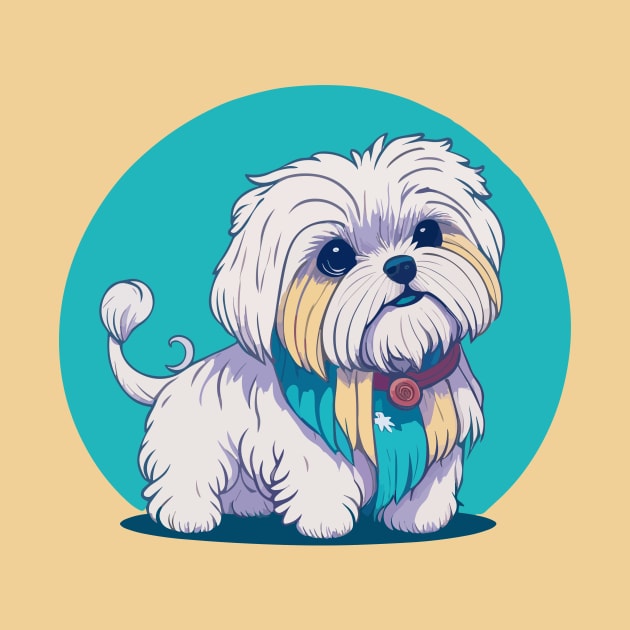 Maltese Dog Portrait by SpriteGuy95