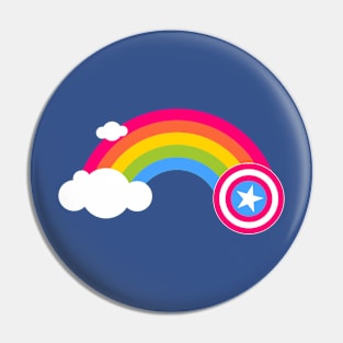 CAP SHIELD RAINBOW Pin