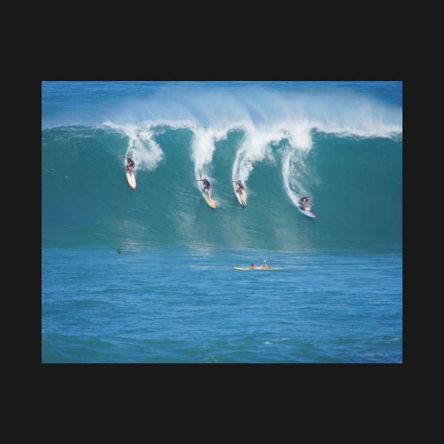 Waimea Bay Coed Surfing by Sky Studio Hawaii