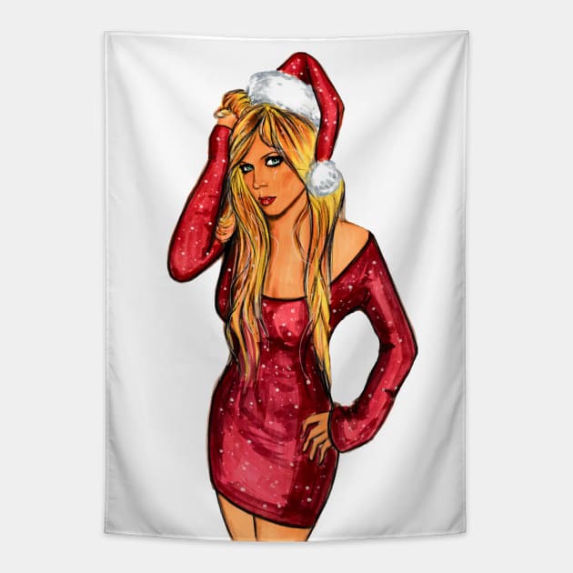 Santa Baby Tapestry by Svetlana Pelin