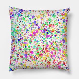 Abstract multi coloured paint splatter effect Pillow