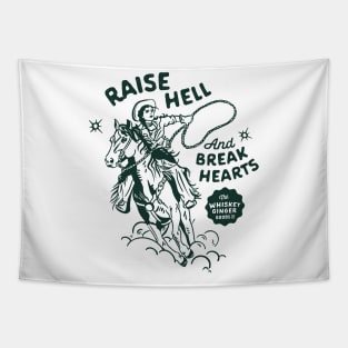 Raise Hell & Break Hearts. Western Rodeo Cowgirl On Horse Tapestry