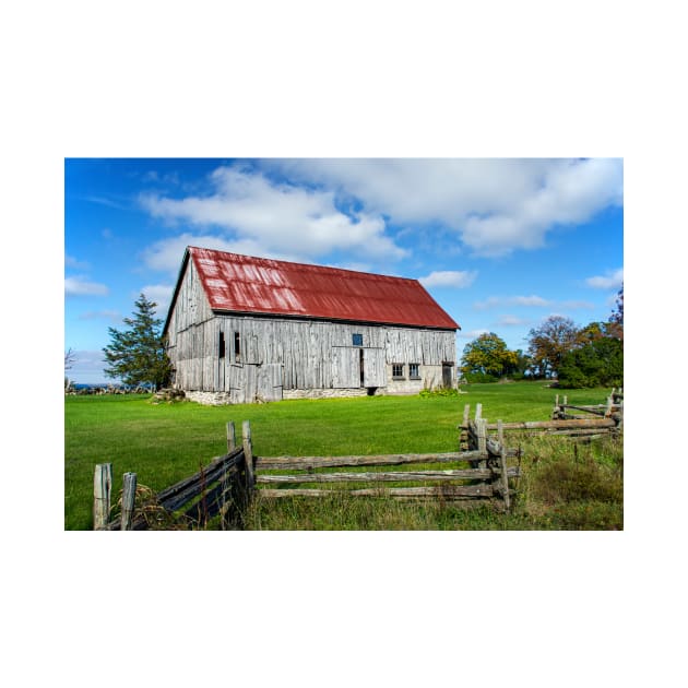 Old Barn With Red Roof, Prince Edward County by BrianPShaw