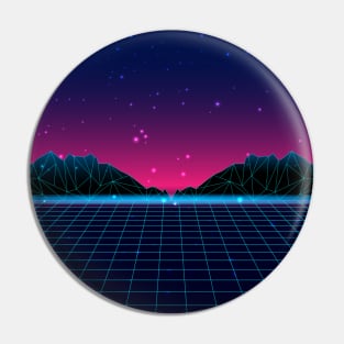 Chillwave Synthwave Pin