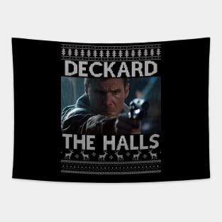 Deckard The Halls Blade Runner Christmas Knit Tapestry