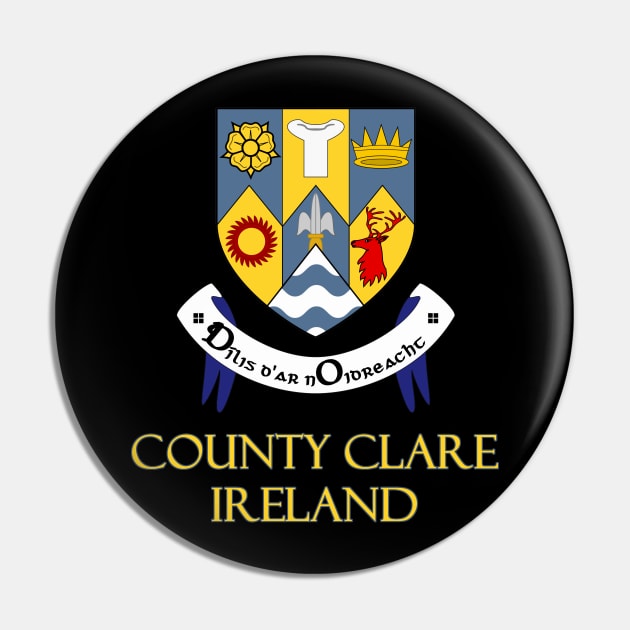 County Clare, Ireland - Coat of Arms Pin by Naves